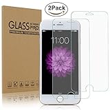 iPhone 6S Screen Protector, H&T(TM) [2-Pack] Ultra Thin 9H Hardness iPhone 6 Crystal Clear 0.3MM 2.5D Tempered Glass Screen Protector Cover [Anti Scratch] Slim for iPhone 6/6S 4.7 Inch.