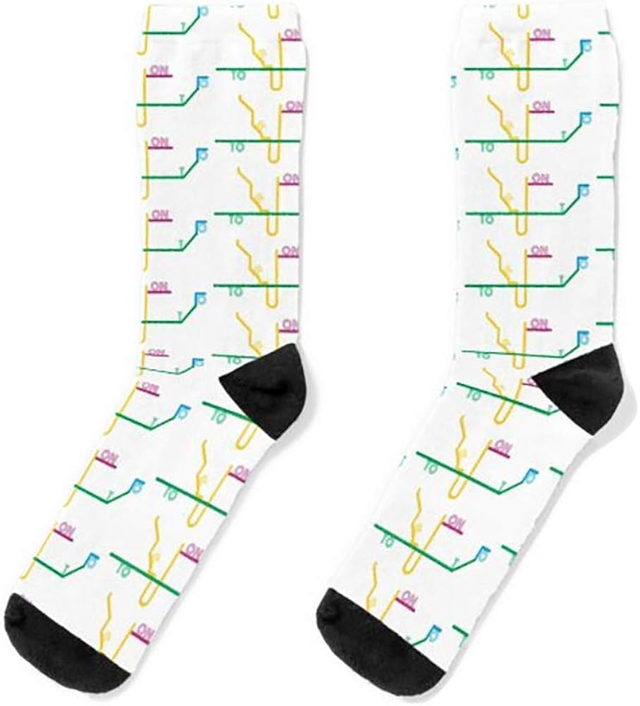 Toronto Metro Lines 2019 Socks Women& Men Sock, Patterned