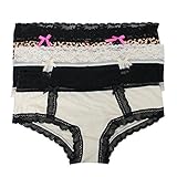 Youmita Bamboo Yarn 3 Pack or 4 Pack Plus Size Panties 3 Styles to Choose From (3X, 3pack Bow Bikini)
