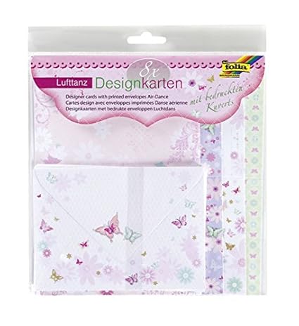 folia 11404 - Designkarten Set Lufttanz, 8 Karten und 8 Kuverts
