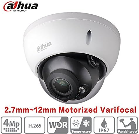 Visionmix For Dahua IPC-HDBW4431R-ZS 4MP Motorized Varifocal Zoom Network Dome Camera PoE IR 50m IP67 Waterproof IK10 ONVIF International Version 2.7~12mm Lens