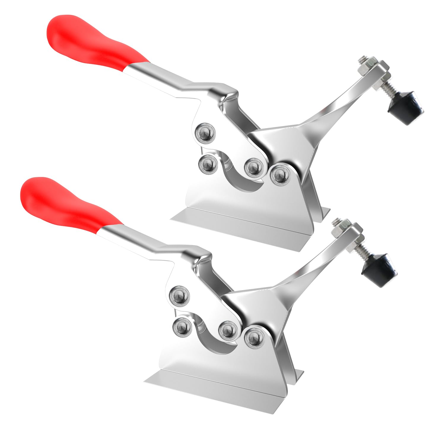 2Set Antislip Horizontal Quick Release Clamp 60lbs 304 Stainless Steel for Suitable for Toolbox, Door, Box, Trunk, Tractor Cover, Smoke Cover, Woodworking Fixture and Quick Release Pull Lock.