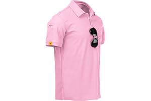 V VALANCH Mens Polo Shirts Short Sleeve Moisture Wicking Golf Polo Athletic Collared Shirt Tennis T-Shirt Tops