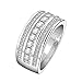 Fashion 925 Silver Beautiful Jewelry Cubic Zirconia Crystal Engagement Wedding Ring Band(Q)