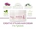 CREATIVE STYLING HAIR CREAM - w/Fenugreek, Burdock, Panthenol, Hair Salon Quality for Long & Short Hair - Matte finish & Maximum Hold