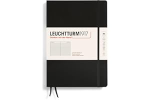 LEUCHTTURM1917 - Notebook Hardcover Composition B5-219 Numbered Pages for Writing and Journaling (Black, Ruled)