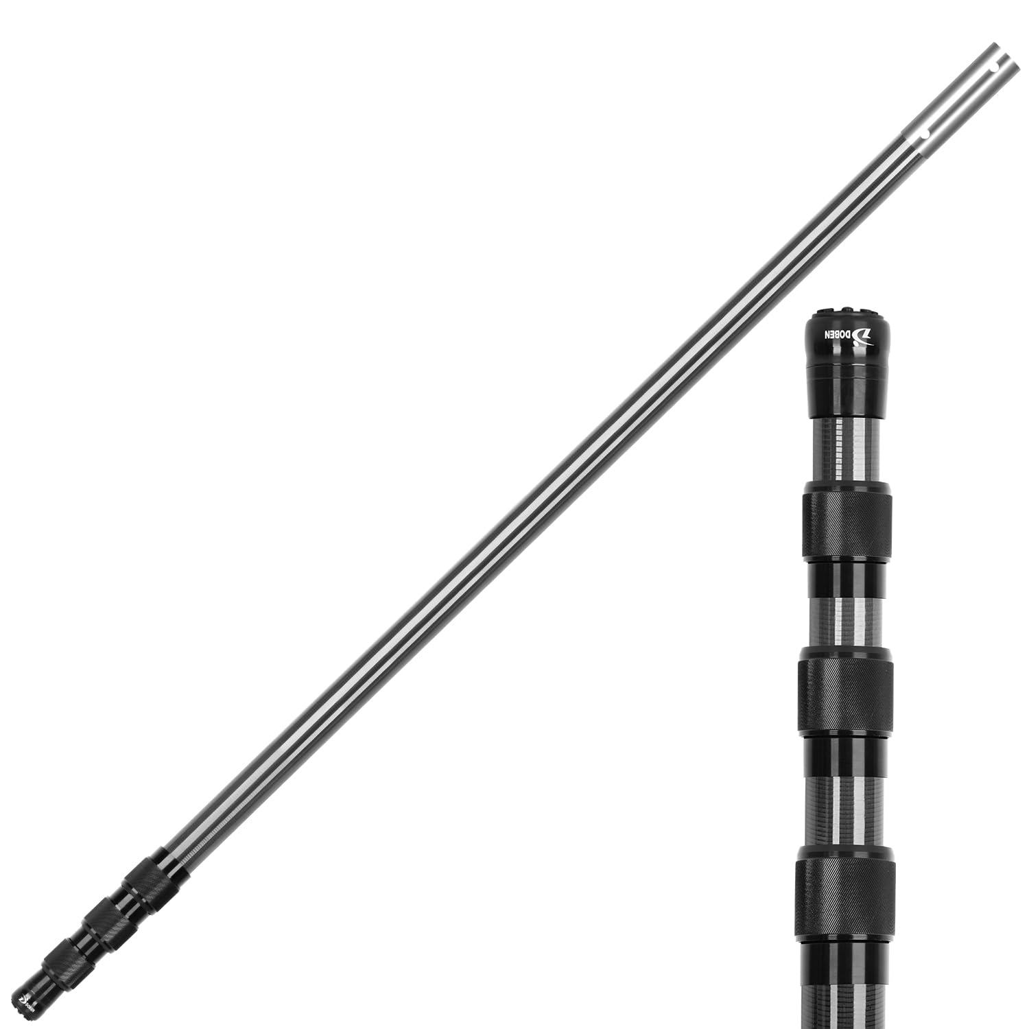DOBEN Pool Pole Carbon Fiber, Telescopic Swimming Pool Pole 4.6 to 15FT(137-460cm), Professional Telescoping Swimming Pool, Cleaning Poles for Skimmer Net, Brush, Vacuum Head,15FT