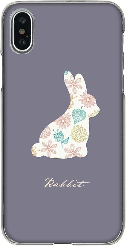 Amazon Co Jp Iphone6 Iphone6s 専用 スマホケース うさぎフラワー 柄 背景色グレーパープル ハードクリアケース 家電 カメラ