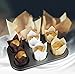 150 Pieces Tulip Baking Paper Cups, Cupcake Muffin Liners Wrappers, Baking Cups Muffin Tins Treat Cups for Weddings, Birthdays, Baby Showers,- 2.5inch (Brown, Natural and White)