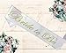 Bachelorette Party Bride to Be Sash - Bridal Shower Accessories Decorations, White and Gold