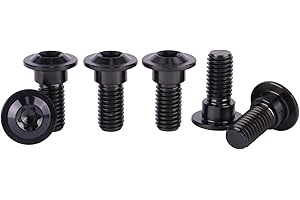UHDFBDHF 6Pcs Titanium Bolt M8 x 20mm 25mm Motorcycle Rear Brake Rotor Screw (Black, M8x20mm)