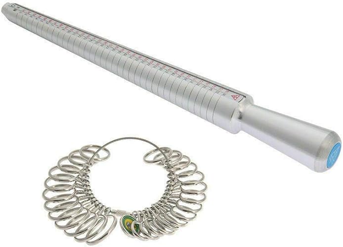 6-teiliges Ringgrößen Mess Set - Ringschablonen Für UK, EU, USA Größen