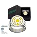 DC Comics Green Lantern Stainless Steel Yellow Enamel Inlay Sinestro Corps Fear Ring