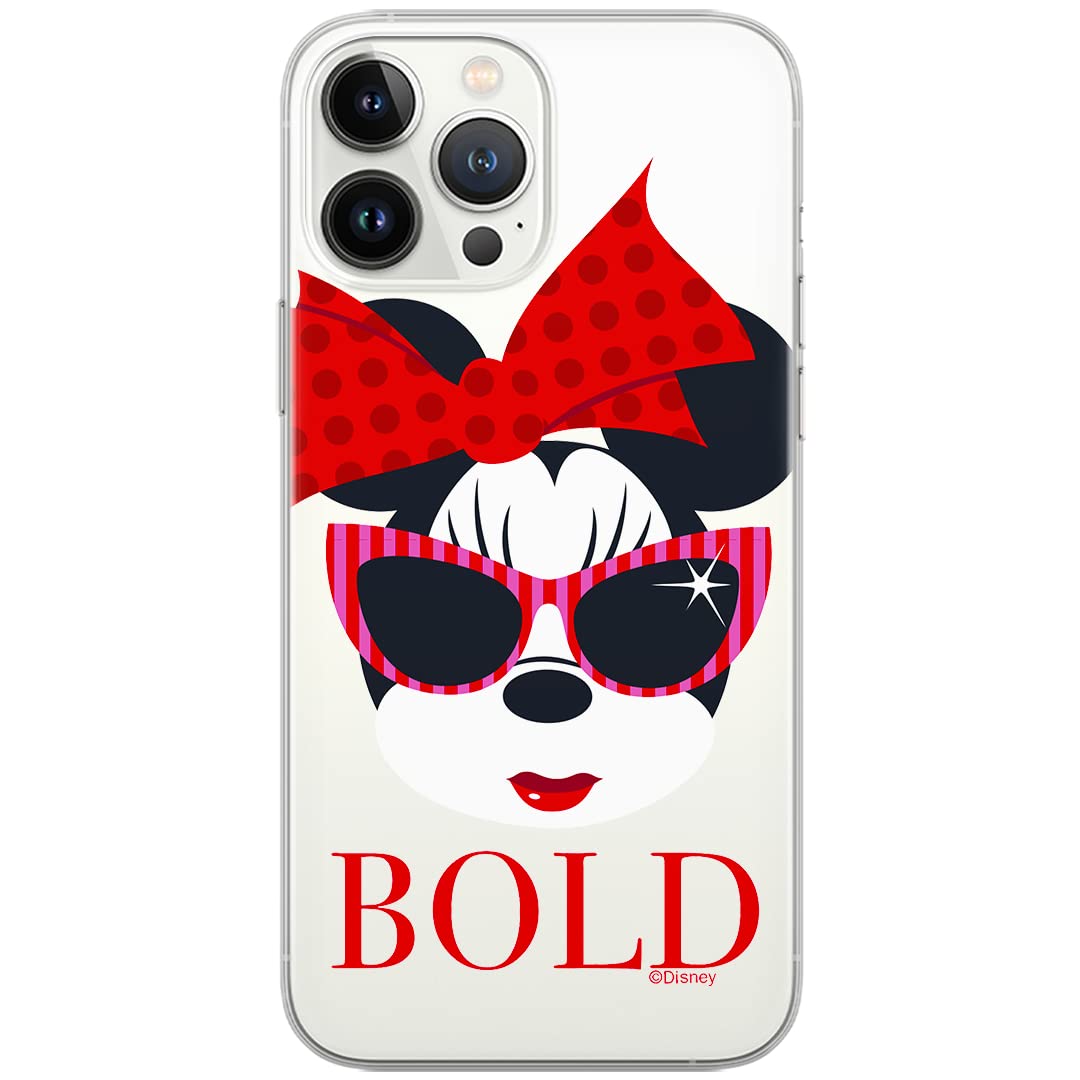 ERT GROUP mobile phone case for iPhone 13 PRO original and officially licensed Disney pattern Minnie 045 optimally adapted to the shape of the mobile phone, partially transparent case made of TPU