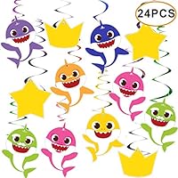 Shark Hanging Swirls Decorations Baby Birthday Party Favor Supplies