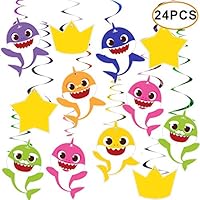 Shark Hanging Swirls Decorations Baby Birthday Party Favor Supplies