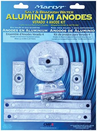Martyr CMVERADO4 Kita Aluminium Anoden Set Mercury Verado 4/Optimax