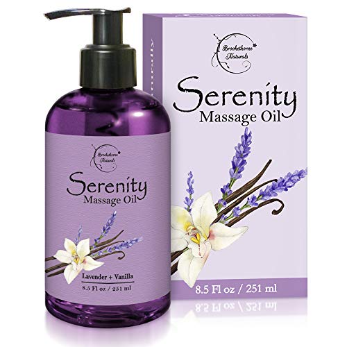 Serenity Massage Oil with Lavender & Vanilla Essential Oils All