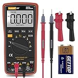 Auto Ranging Digital Multimeter TRMS 6000 with Battery Alligator Clips Test Leads AC/DC Voltage/Account