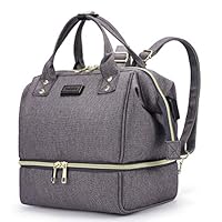 HaloVa Diaper Bag, Mini Mommy Maternity Baby Nappy Backpack, Dark Grey