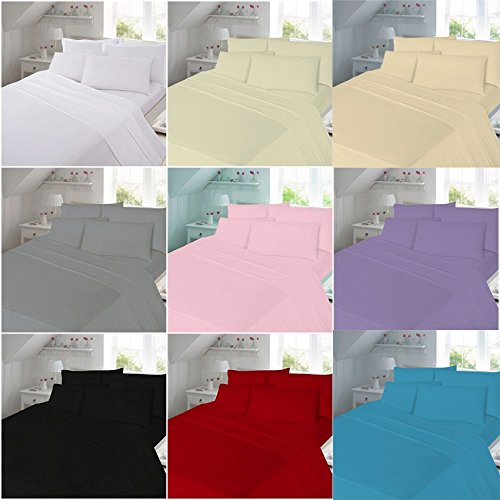 Lawrance Caprino Brushed Cotton Flannelette 40 CM/16" Fitted Sheets (WHITE, DOUBLE)