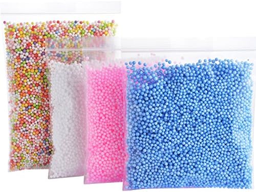 Homder 4 Pack Colorful Styrofoam Foam Balls,0.08-0.32 cm.,Fits for DIY Wedding & Party Decoration