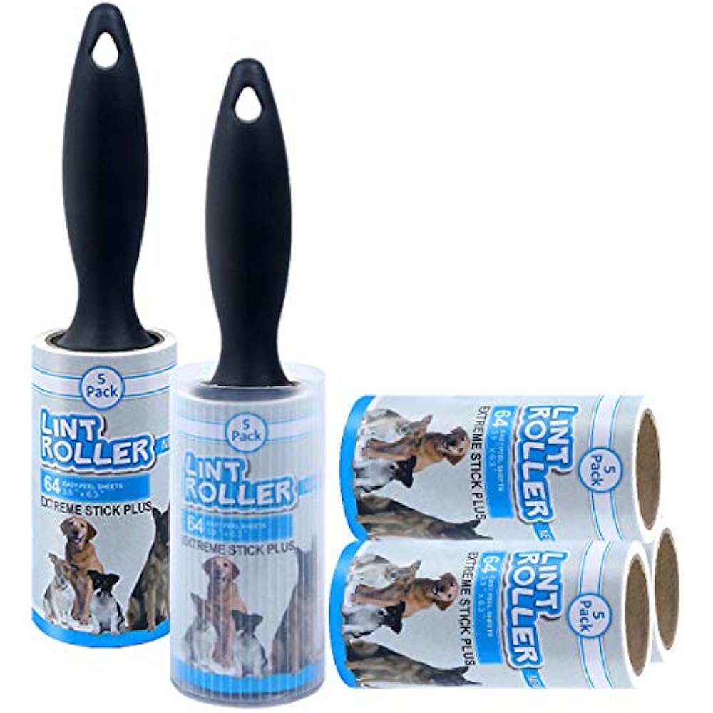 Lint Removers Roller Extra Sticky 5 Refills Pet Hair Rollers With Long Handle " 799392359772 eBay