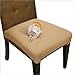 SmartSeat Dining Chair Cover and Protector - Pack of 2 - Sandstone Tan - Removable, Waterproof, Machine Washable, Stain Resistant, Soft, Comfortable Fabric for Kids, Pets, Entertaining, Eldercare