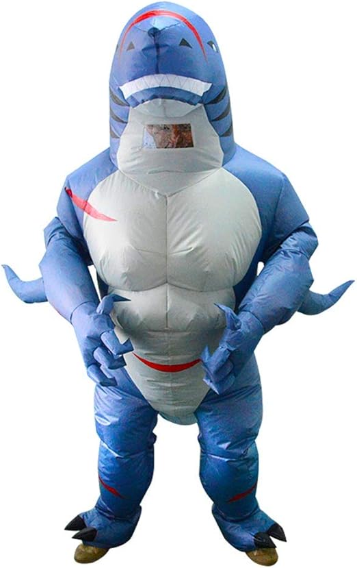 Inflatable Costume Shark Game Cloth Adult Funny Blow up