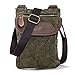 Ranboo Retro Cell Phone Purse, Men’s Shoulder Phone Pouch with Belt Loop Clip for iPhone XS Max XS XR 7 8 Plus Galaxy S9 S8 Plus Note 9 8 Small Crossbody Bag 7.9” Pockets Canvas Waist Wallet Bag Green