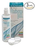Menicon Unique pH Multi-Purpose Solution + RGP Lens Case. THREE 4 fl oz (120ml) bottles