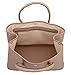 Ainifeel Women's Genuine Leather Top Handle Handbag Shopping Bag Tote Bag (Taupe)