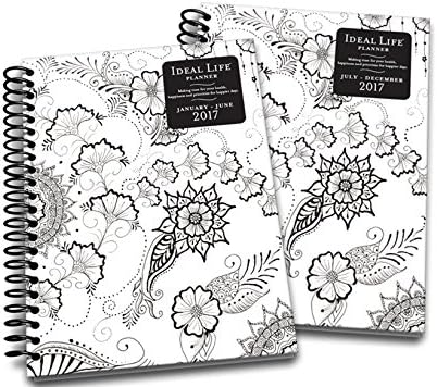 2017 Ideal Life Planner MG Black and White 2- 6 month Books January to December
