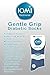 IOMI - 6 Pack Mens Thin Non Binding Extra Wide Loose Top Cotton Diabetic Socks (7-12 US, Blue)
