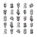 PH PandaHall 50pcs Mixed Style Antique Silver Tibetan Alloy Owl Pendants Animal Charms Pendants Beads Charms for Halloween DIY Bracelet Necklace Jewelry Making