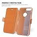 iPhone 7 Plus Case, iPhone 7 Plus Wallet Case, SHIELDON Genuine Leather Flip Magnetic Wallet Full Protection Cover Case with Card Holder and Kickstand Compatible with iPhone 7 Plus (5.5 inch) - Brown