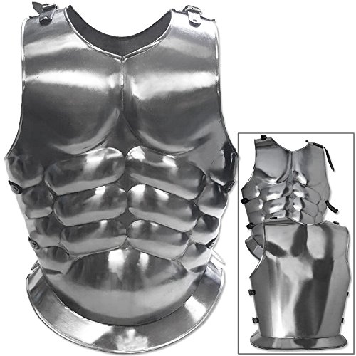 Heroic Cuirass 18ga Functional Armor Carbon Steel Muscles Roman Chest Back Plate