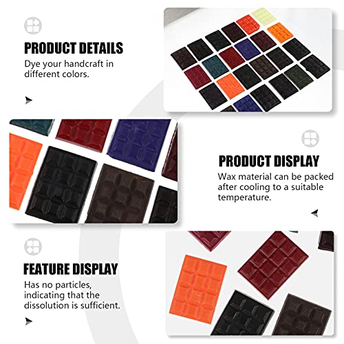 EXCEART 1 Set 24 Kleuren Diy Soja Kaars Dye Cube Kleuring Voor Unieke Soja Kaarsen Geurkaars Maken Kleur Chip - Image 4