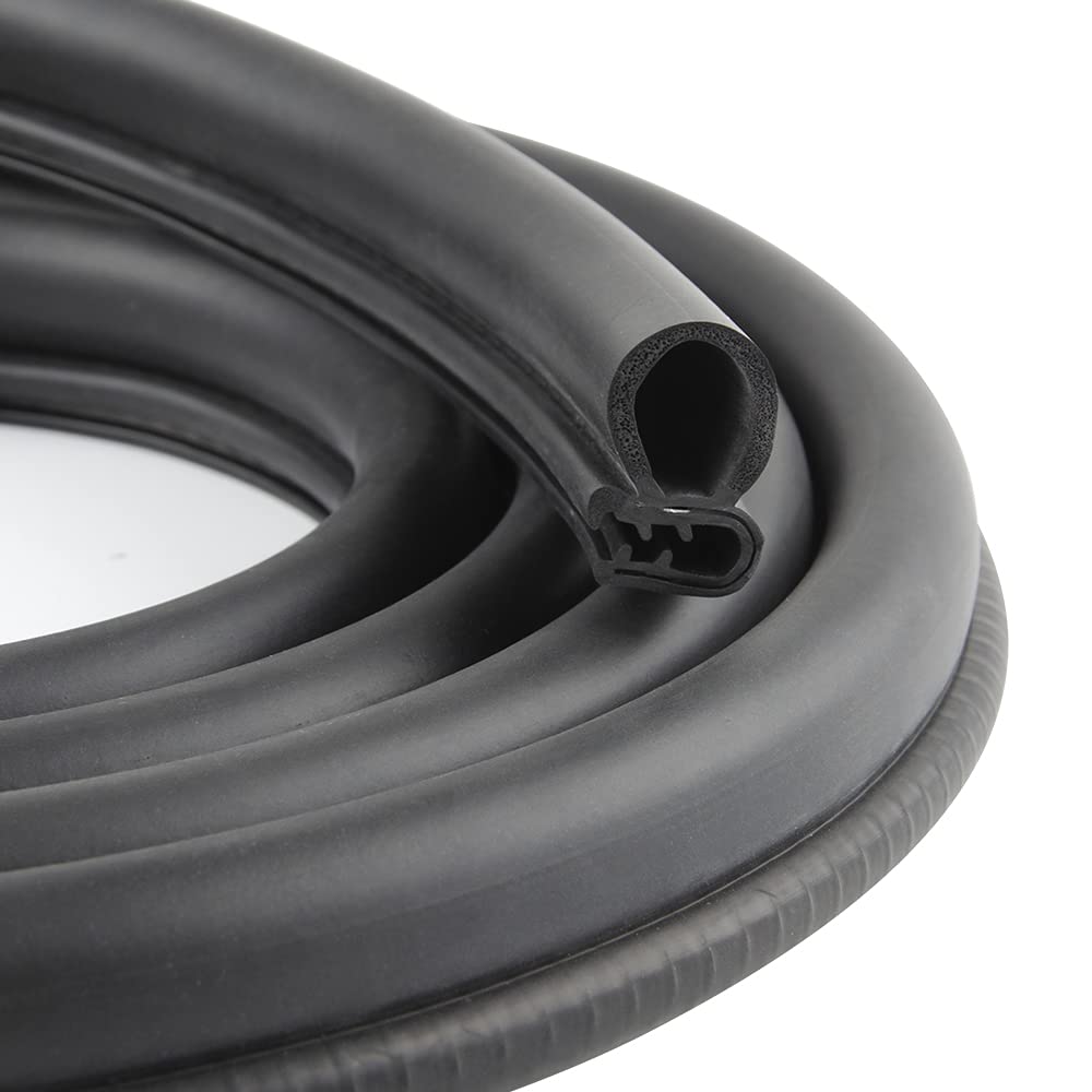 Photo 1 of 20FT Car Door Weather Strip with Top Bulb, PVC Plastic Trim with EPDM Rubber Seal, for Automotive, Boats, RVs, Trucks & Home Applications