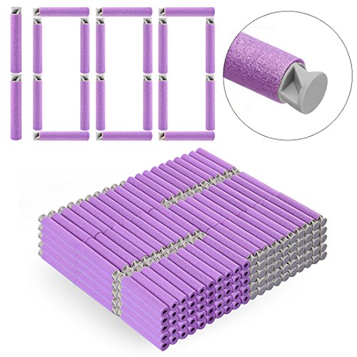 Refill Bullets, Yamix 1000-Dart Foam Darts Refill Darts for nerf n strike elite accustrike series - Grey + Purple