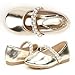 Dream Pairs SERENA-100 Mary Jane Casual Slip On Ballerina Flat Toddler New Gold Size 9