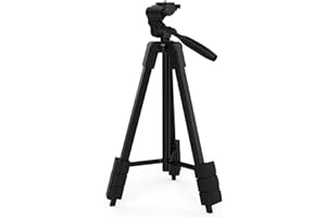 DEGLASERS Laser Level Tripod,1/4"-20 Thread Mount,18" Lightweight Aluminum Portable Adjustable Tripod with 3-Way Flexible Pan Head, Bubble Level, Non-Skid Feet, Carrying Pouch Included,Black