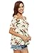 Floerns Women's Floral Print Off The Shoulder Short Sleeve Blouse Tops