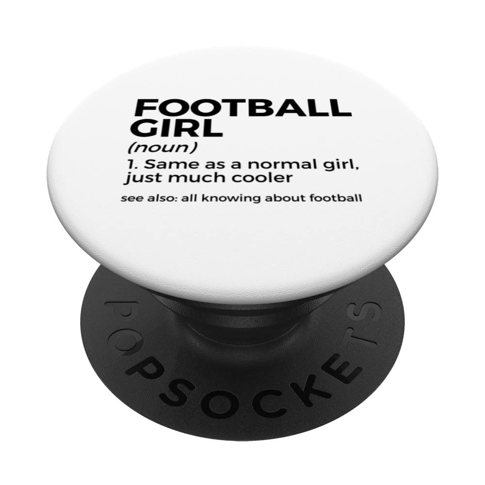 Funny Football Girl Definition Football Player PopSockets Swappable PopGrip