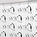 InterDesign Penguins Soft Fabric Shower Curtain, 72