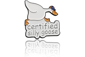 PLITI Goose Gift Goose Lover Gift Goose Owner Gift Goose Game Gift Certified Silly Goose Brooch Pin For Farmer