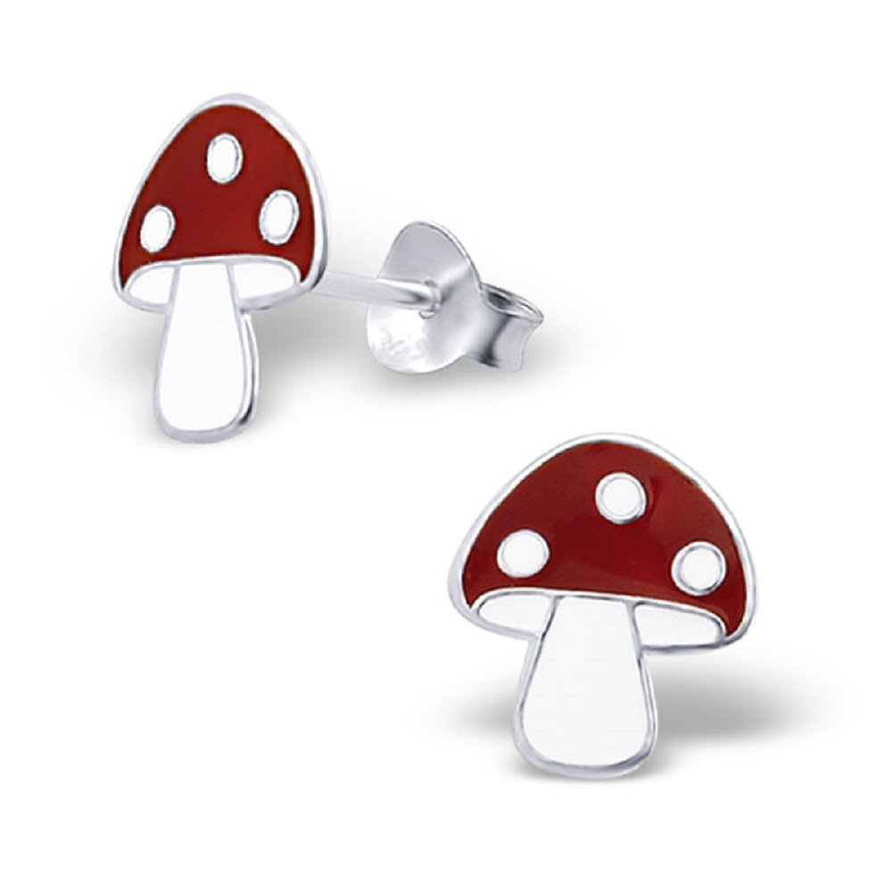 925 Sterling Silver Women Mushroom Stud Earrings for Women & Girls – Gift-Ready Jewellery by The Rose & Silver Company