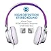 ECOOPRO Lightweight Portable Adjustable Over Ear Stereo Earphone Headphones Headset for PC MP3 MP4 Tablet Most Smart Phones-Purple