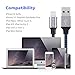 Xcords(TM) 3Pack 10Ft Nylon Braided 8 Pin Lightning to USB Cable Data Syncing Cord Compatible with iPhone 7/ 7 Plus/6/ 6 Plus/ 6s/ 6s Plus /5/5s/5c/SE/iPad/iPod/Beats Pill+(Dark Blue)