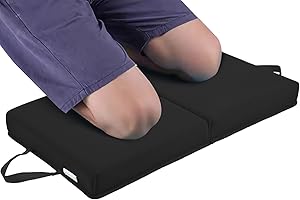 OFiSEXPT Garden Kneeling Pad, Memory Foam Knee Cushions for Gardening, Extra Thick Knee Pad, Water Resistant Prayer Pillow for Work, Yoga, Physical Therapy(Black)